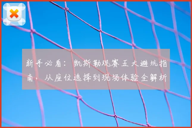 新手必看：凯斯勒观赛五大避坑指南，从座位选择到现场体验全解析